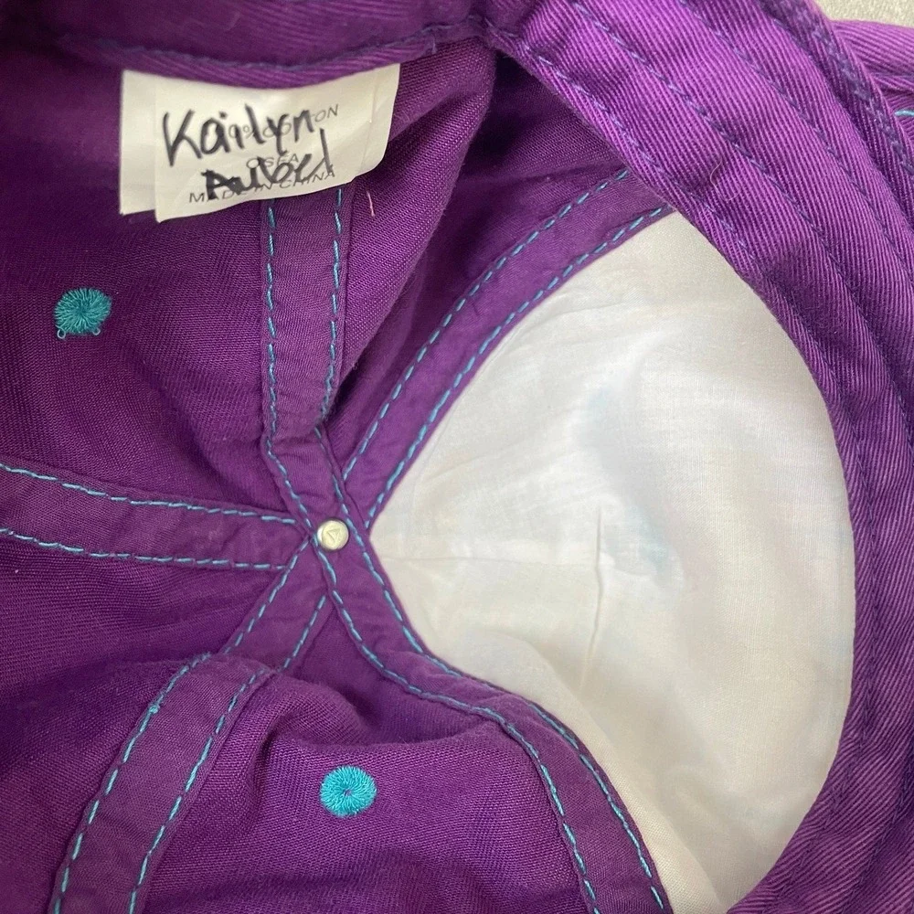 Disney Mickey Mouse Plaid‎ Patchwork Purple Blue Hat Toddler Size Adjustable